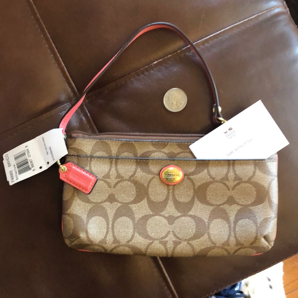 COACH brand new with tags larger size wristlet